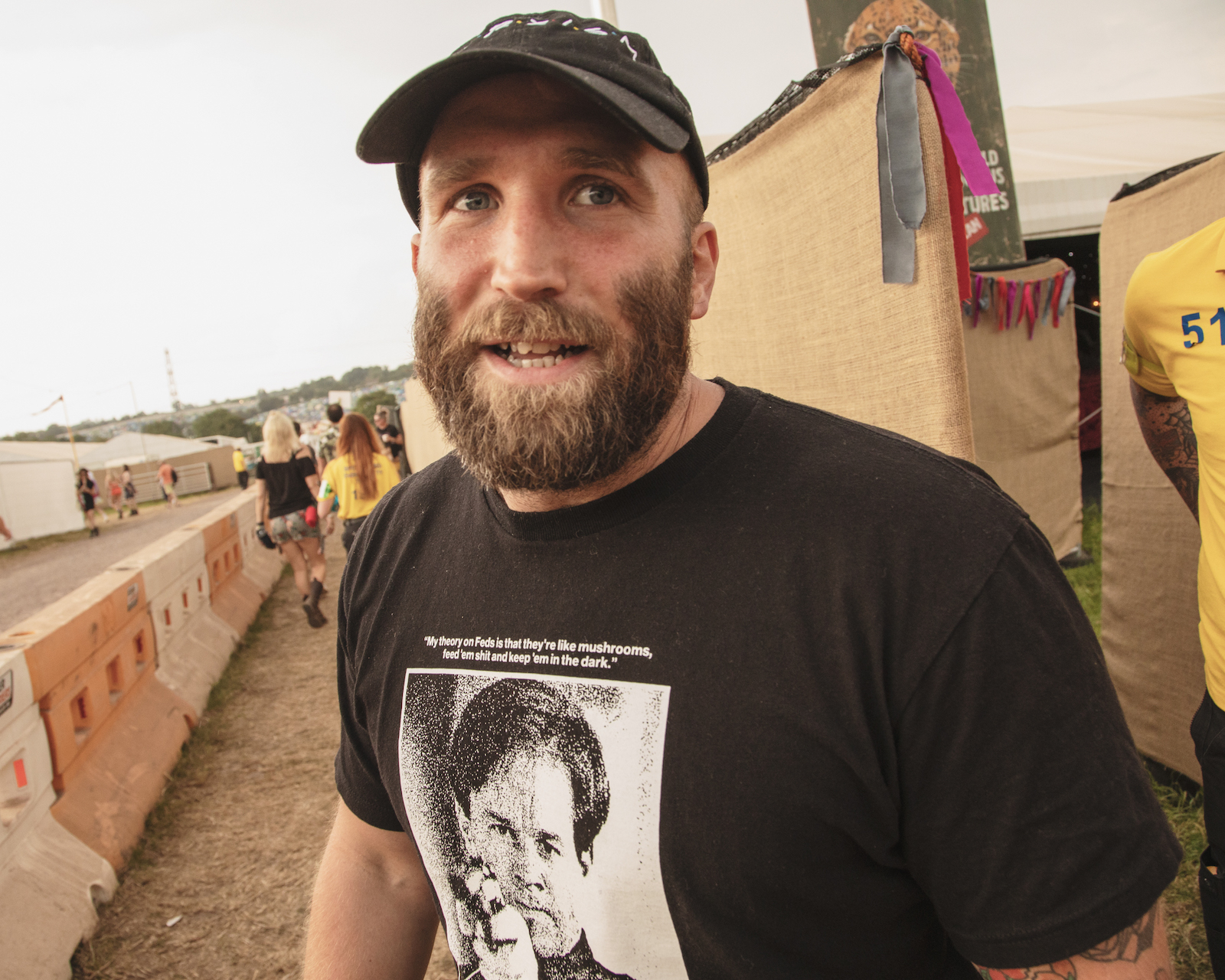 Tom Usher trying to break into the VIP Section at Glastonbury