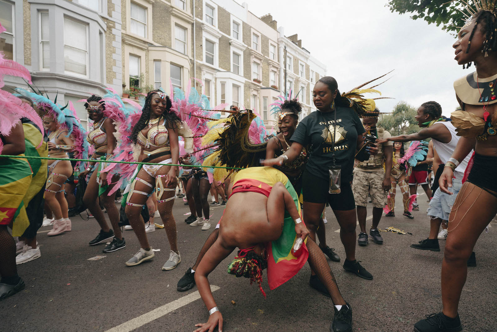 Crowds dancing at Notting Hill Carnival 2022