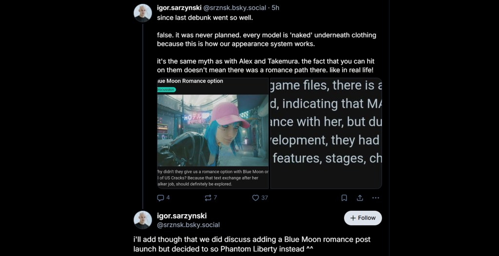 CD Projekt Red Debunks Cyberpunk 2077 Romance